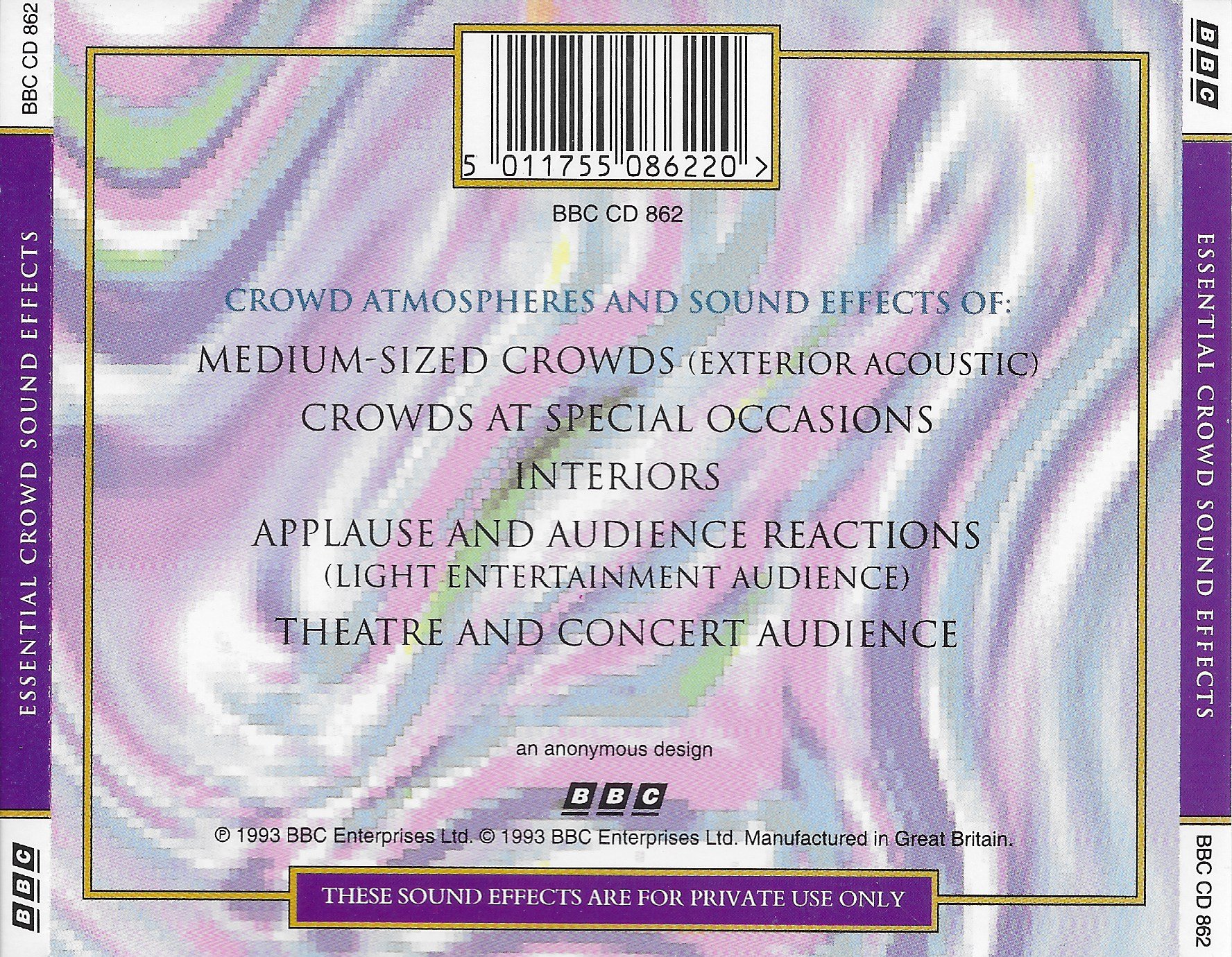 Back cover of BBCCD862